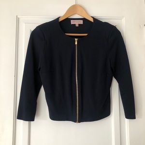 Navy Cropped Jacket